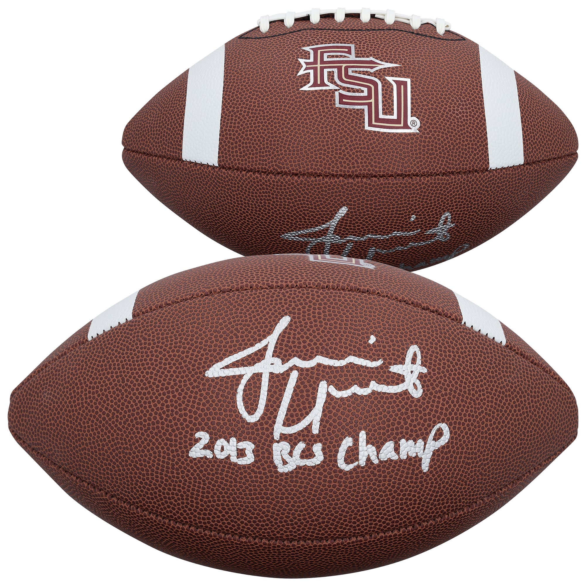 Jameis Winston Florida State Seminoles Autographed Nike Replica Football with "2013 BCS Champ" Inscription