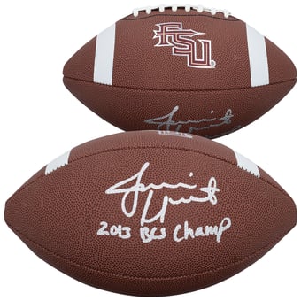 Jameis Winston Florida State Seminoles Autographed Nike Replica Football with "2013 BCS Champ" Inscription