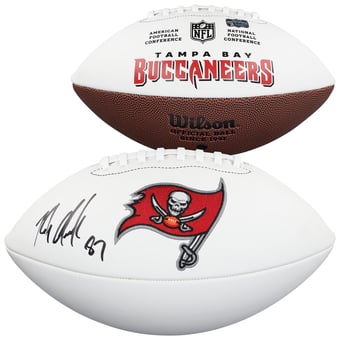Rob Gronkowski Tampa Bay Buccaneers Autographed Wilson White Panel Football