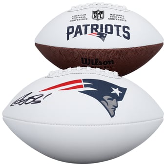 A.J. Brown New England Patriots Autographed Wilson White Panel Football