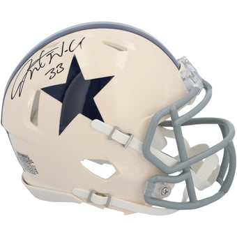 Javonte Williams Dallas Cowboys Autographed Riddell Retro Speed Mini Helmet