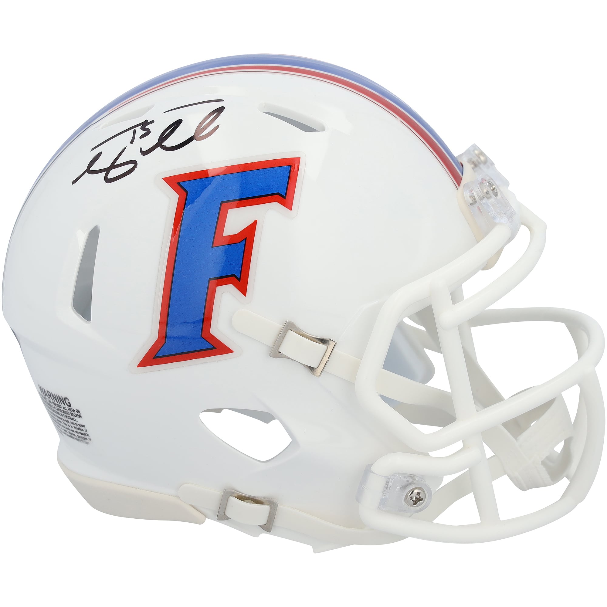 Tim Tebow Florida Gators Autographed Riddell 2015 White Speed Mini Helmet