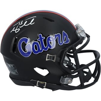 Tim Tebow Florida Gators Autographed Riddell Black Speed Mini Helmet