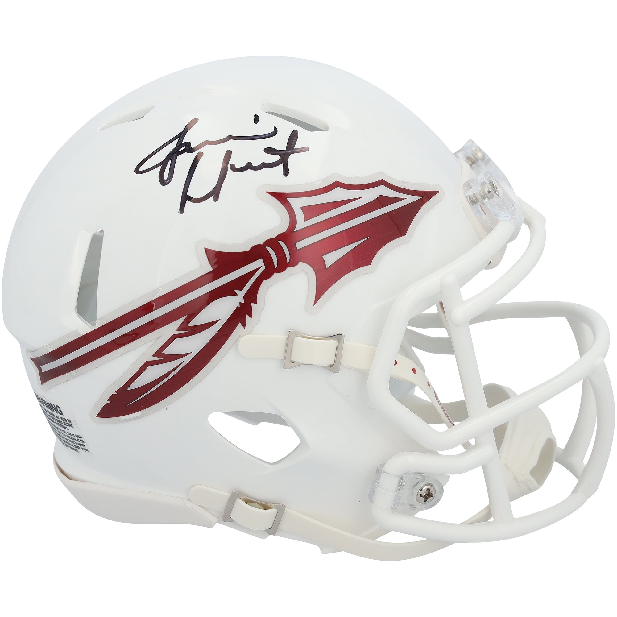 Jameis Winston Florida State Seminoles Autographed Riddell White Speed Mini Helmet