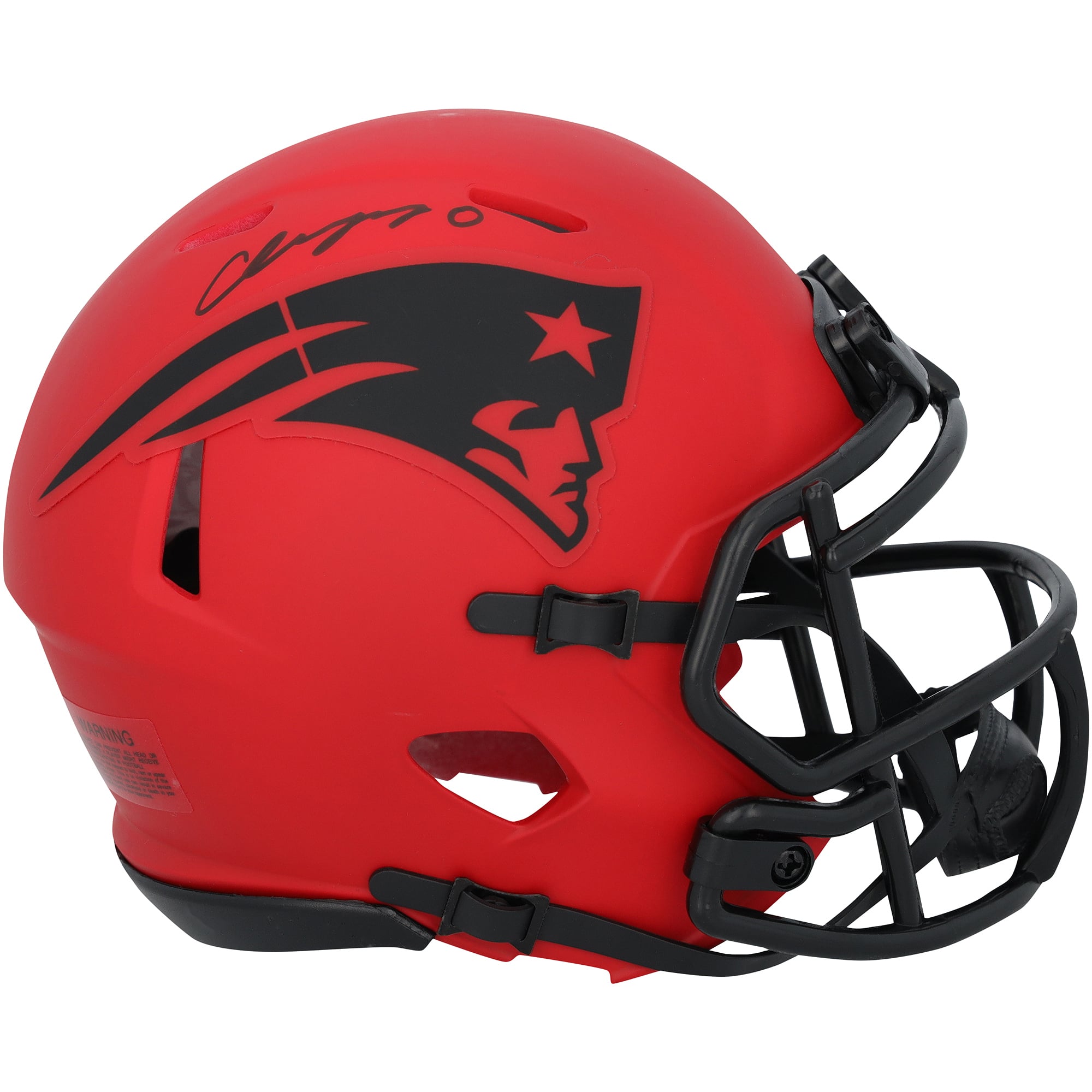 Christian Gonzalez New England Patriots Autographed Riddell Rave Speed Mini Helmet