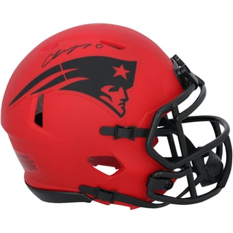 Christian Gonzalez New England Patriots Autographed Riddell Rave Speed Mini Helmet