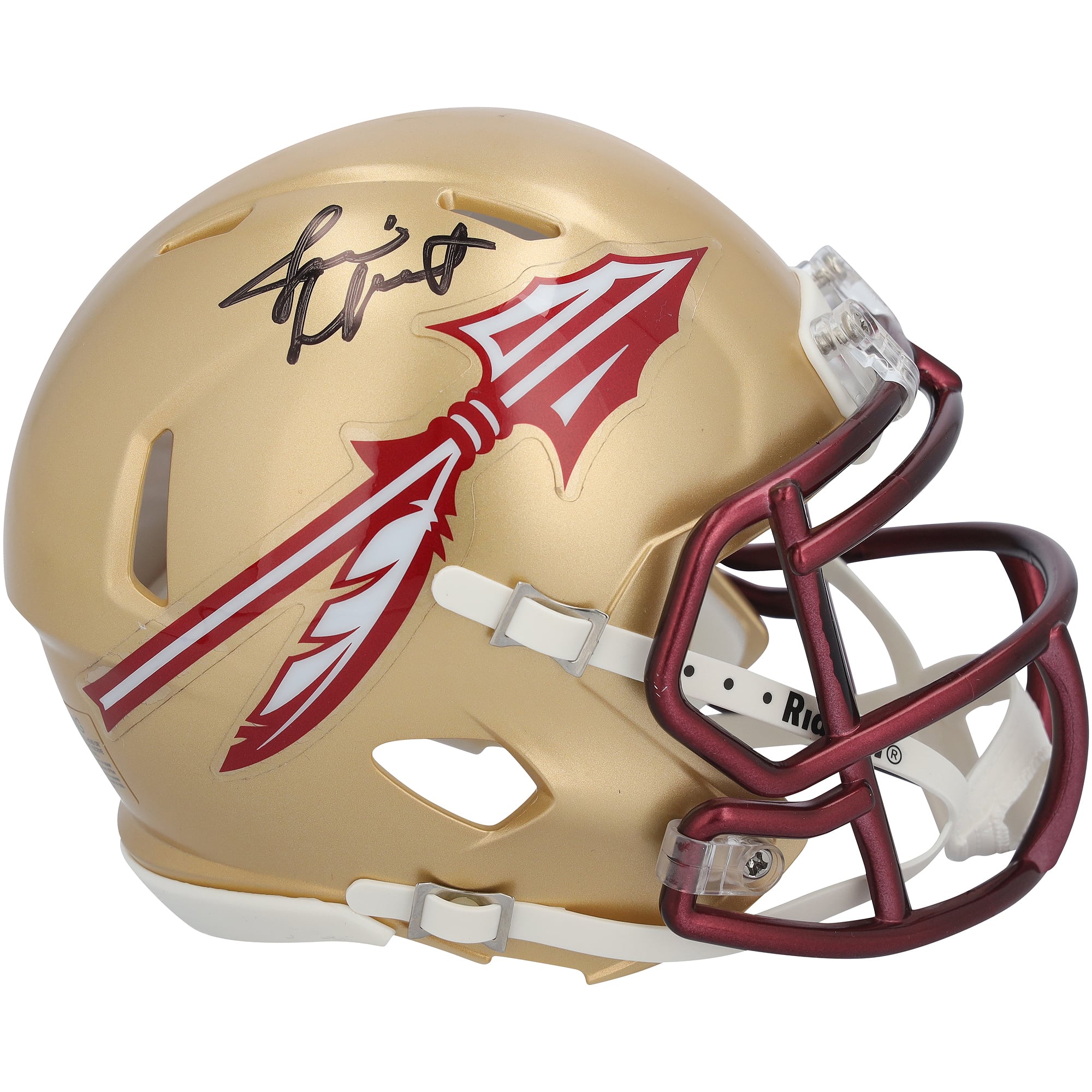 Jameis Winston Florida State Seminoles Autographed Riddell 2022 Gold Speed Mini Helmet