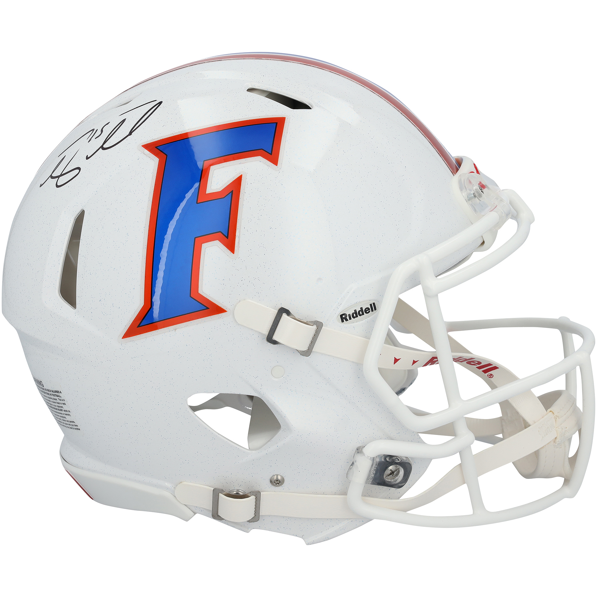Tim Tebow Florida Gators Autographed Riddell 2015 White Speed Authentic Helmet Tim Tebow Florida Gators Autographed Riddell 2015 White Speed Authentic Helmet