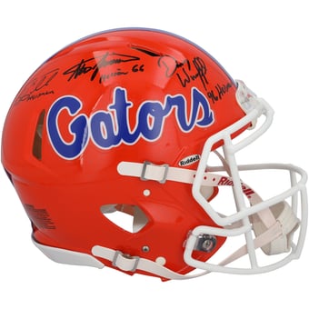 Tim Tebow, Steve Spurrier & Danny Wuerffel Florida Gators Autographed Riddell Speed Authentic Helmet with Multiple Inscriptions