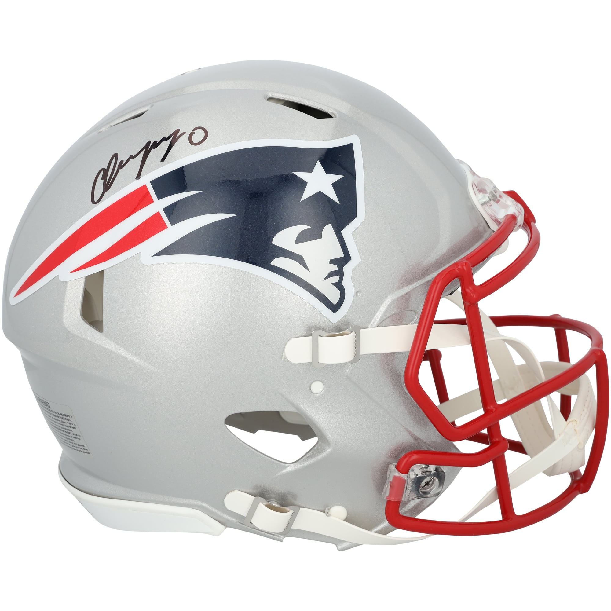 Christian Gonzalez New England Patriots Autographed Riddell Speed Authentic Helmet