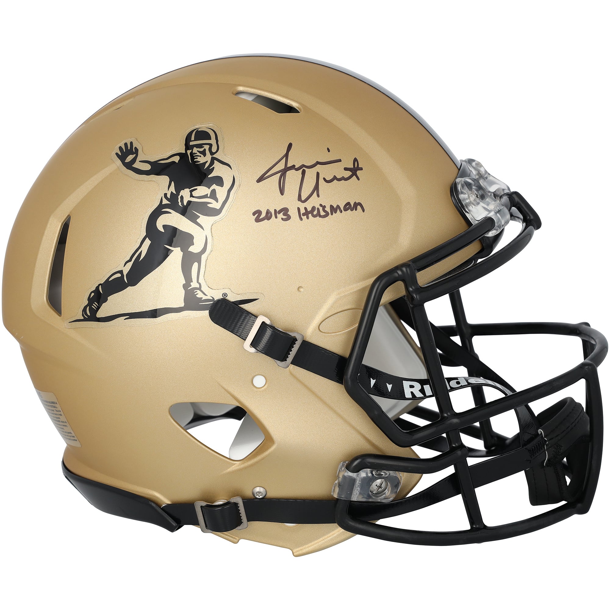Jameis Winston Florida State Seminoles Autographed Riddell Heisman Gold Speed Replica Helmet with "2013 Heisman" Inscription