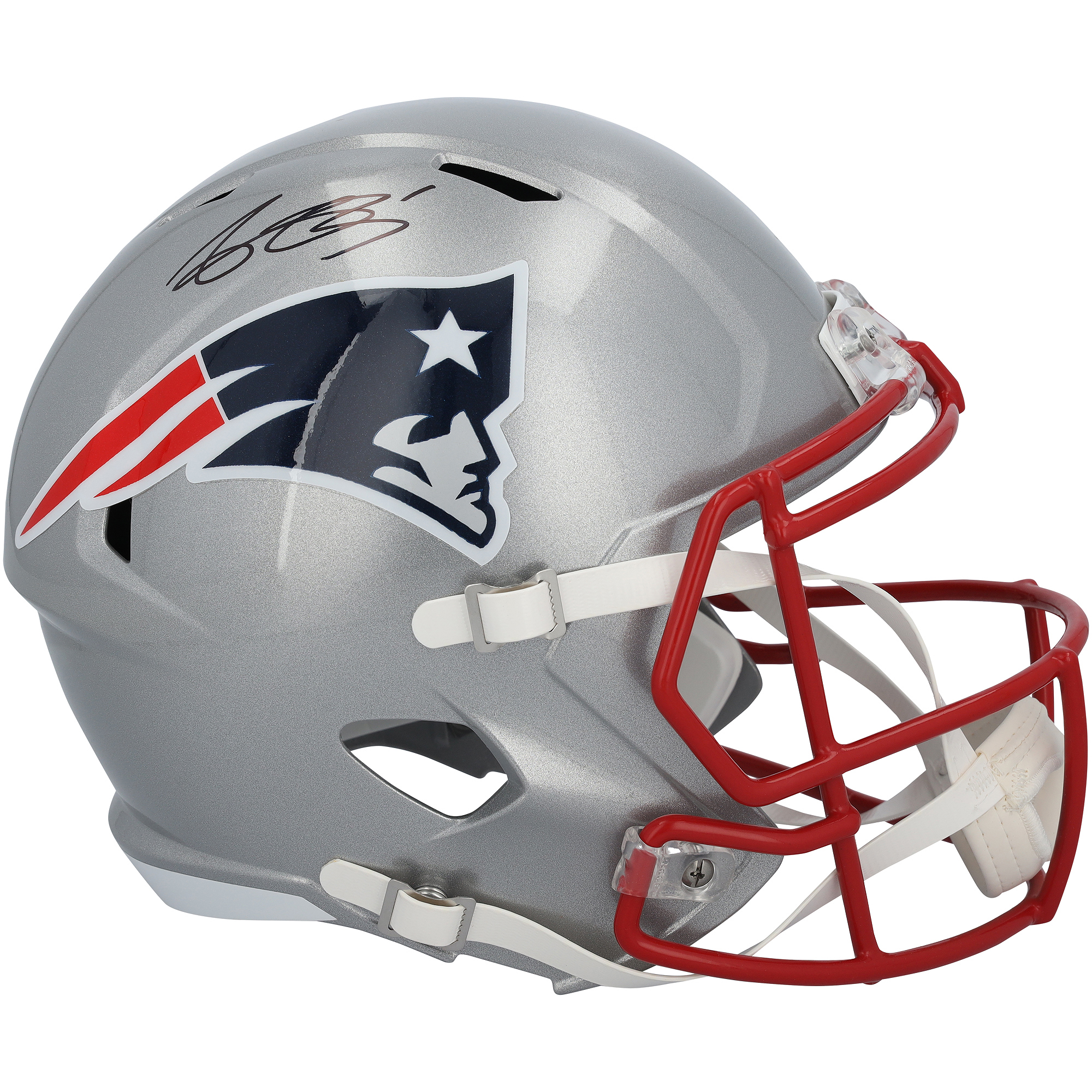 A.J. Brown New England Patriots Autographed Riddell Speed Replica Helmet