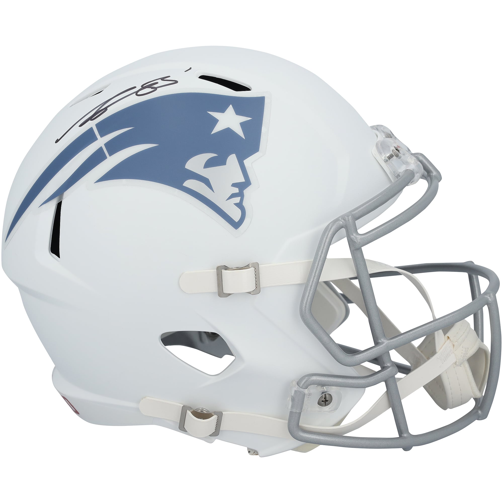 A.J. Brown New England Patriots Autographed Riddell Rivalry Speed Replica Helmet
