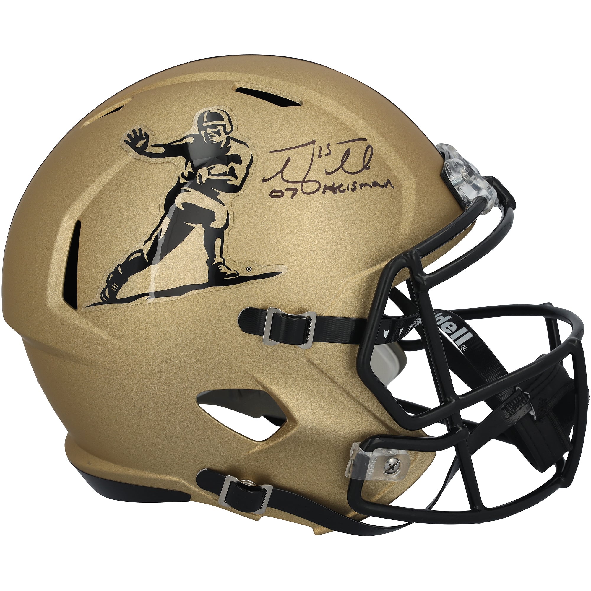 Tim Tebow Florida Gators Autographed Riddell Heisman Gold Speed Replica Helmet with "07 Heisman" Inscription