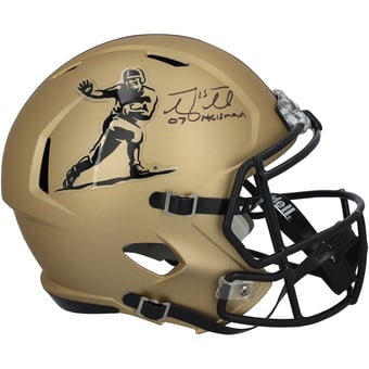 Tim Tebow Florida Gators Autographed Riddell Heisman Gold Speed Replica Helmet with "07 Heisman" Inscription