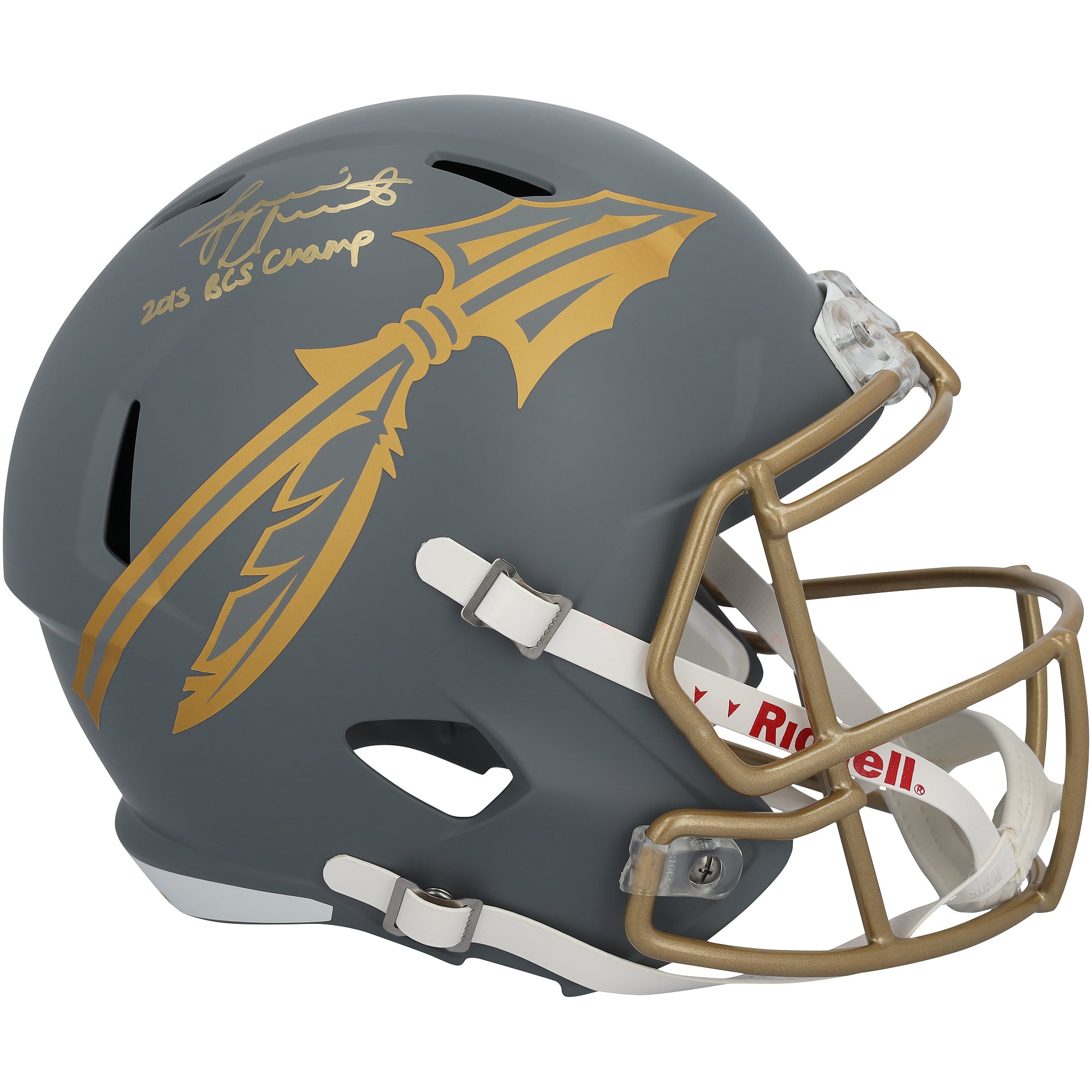 Jameis Winston Florida State Seminoles Autographed Riddell Slate Speed Replica Helmet with "2013 BCS Champs" Inscription
