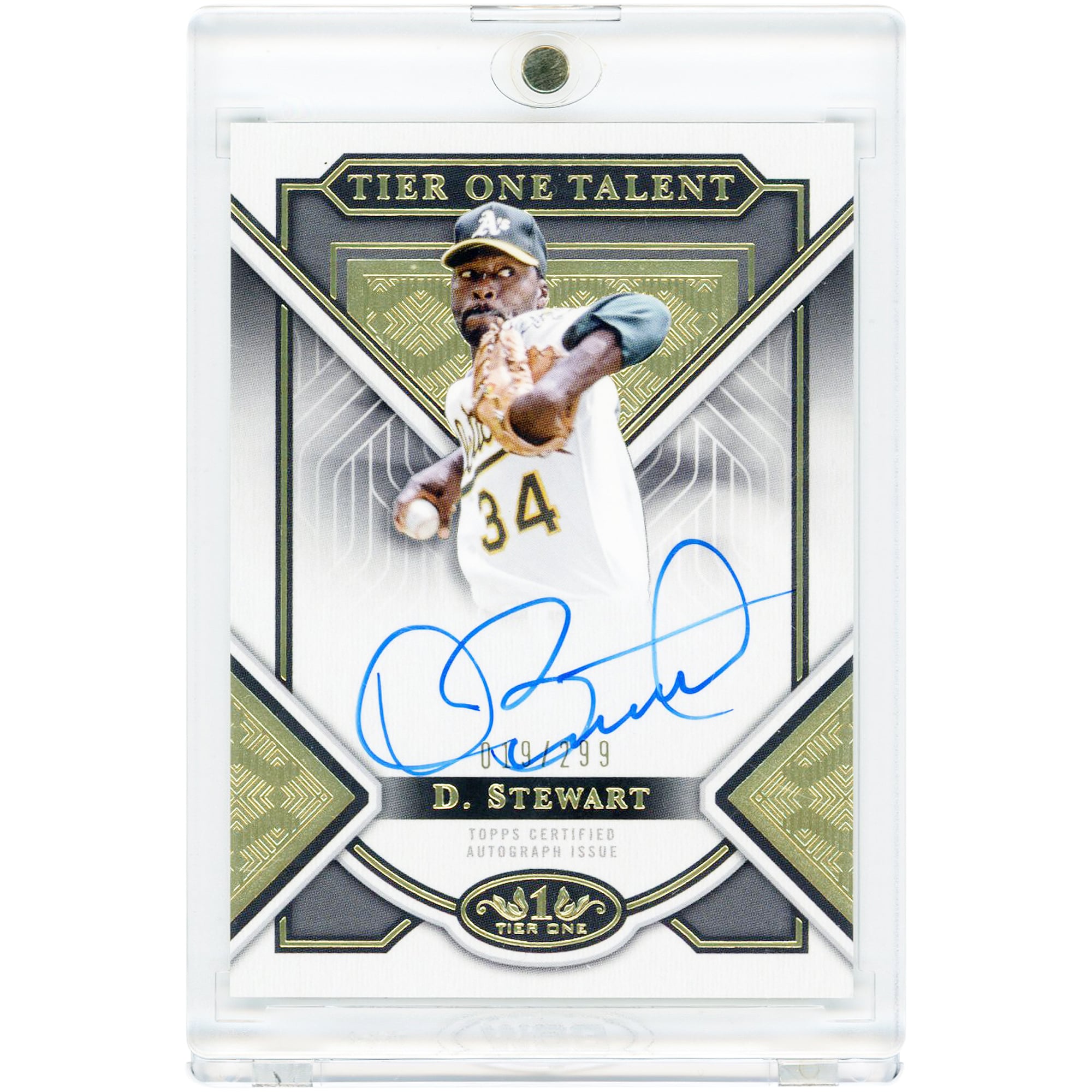 Dave Stewart Oakland Athletics Autographed 2023 Topps Tier One Certified Tier One Talent #T1TA-DS #19/299 Card. rookie card picture
