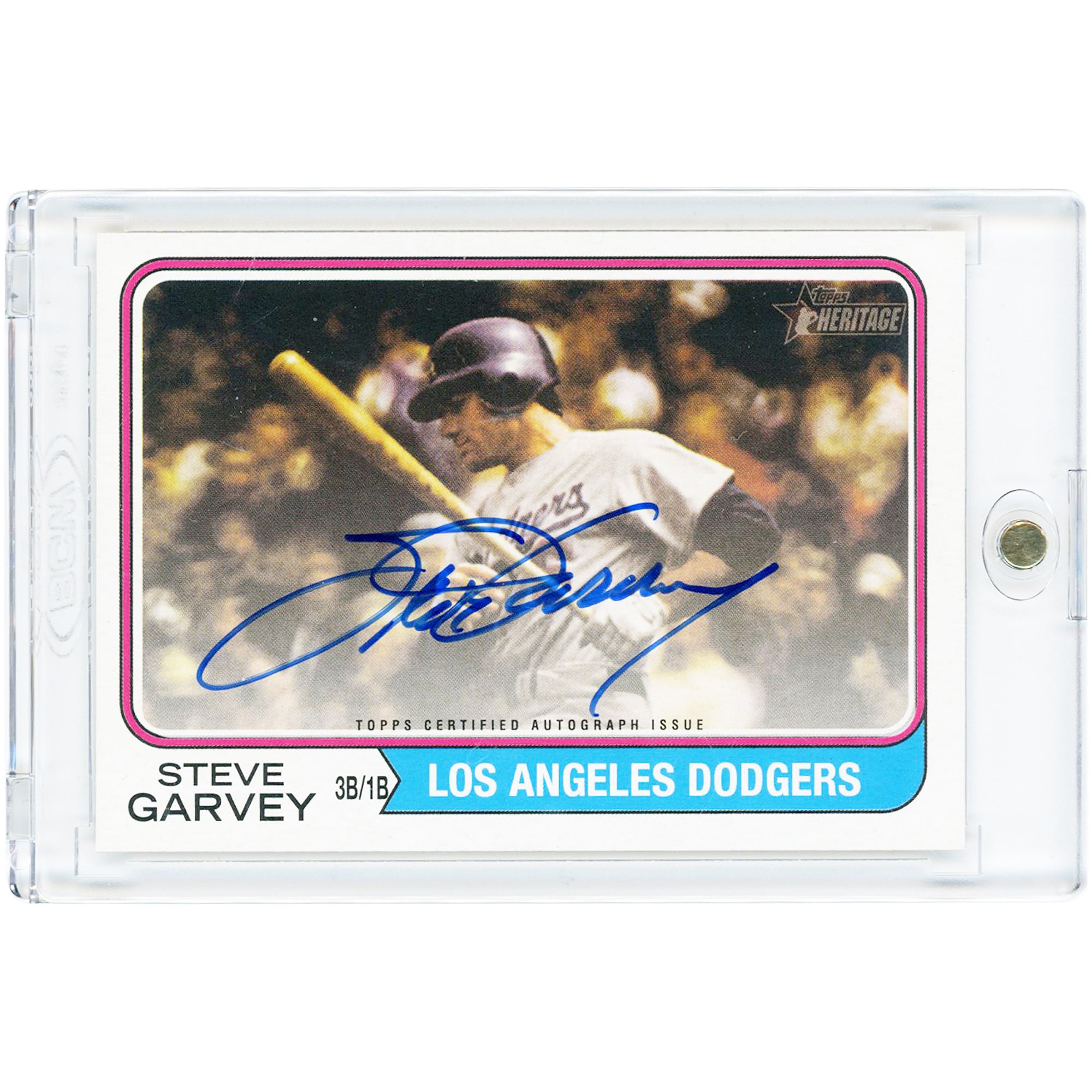 Steve Garvey Los Angeles Dodgers Autographed 2023 Topps Heritage Real One #ROA-SG Card. rookie card picture