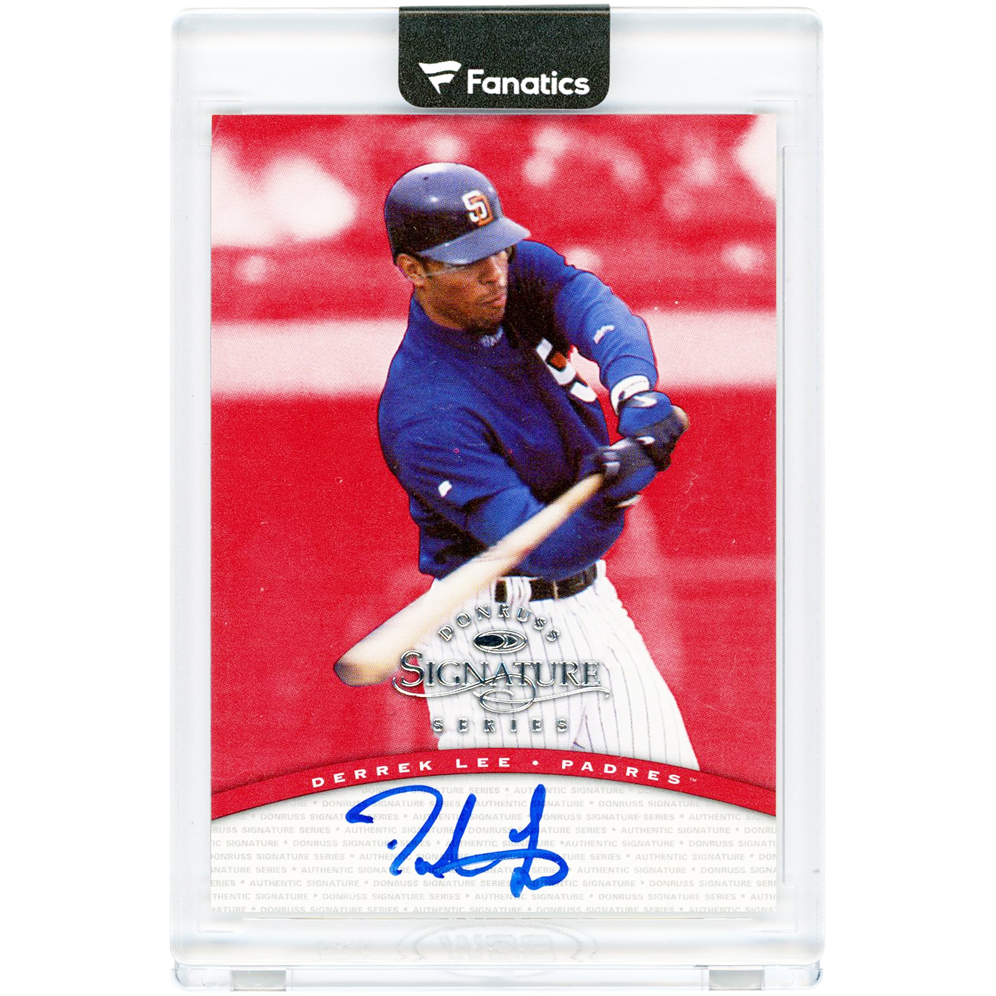 Derrek Lee San Diego Padres Autographed 1997 Donruss Signature Series #NNO Card. rookie card picture