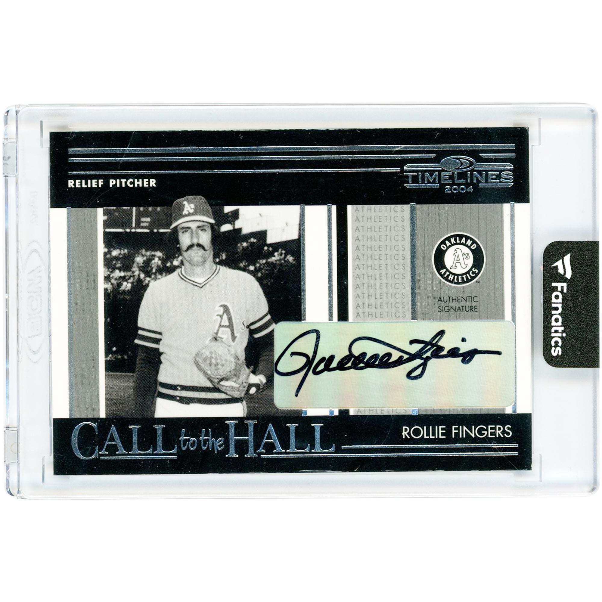 Rollie Fingers Oakland Athletics Autographed 2004 Donruss Timelines Call To The Hall #CH-23 Card. rookie card picture