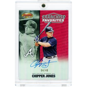 Chipper Jones Atlanta Braves Autographed 2020 Bowman Best Franchise Favorites #FFA-CJ #4/40 Card