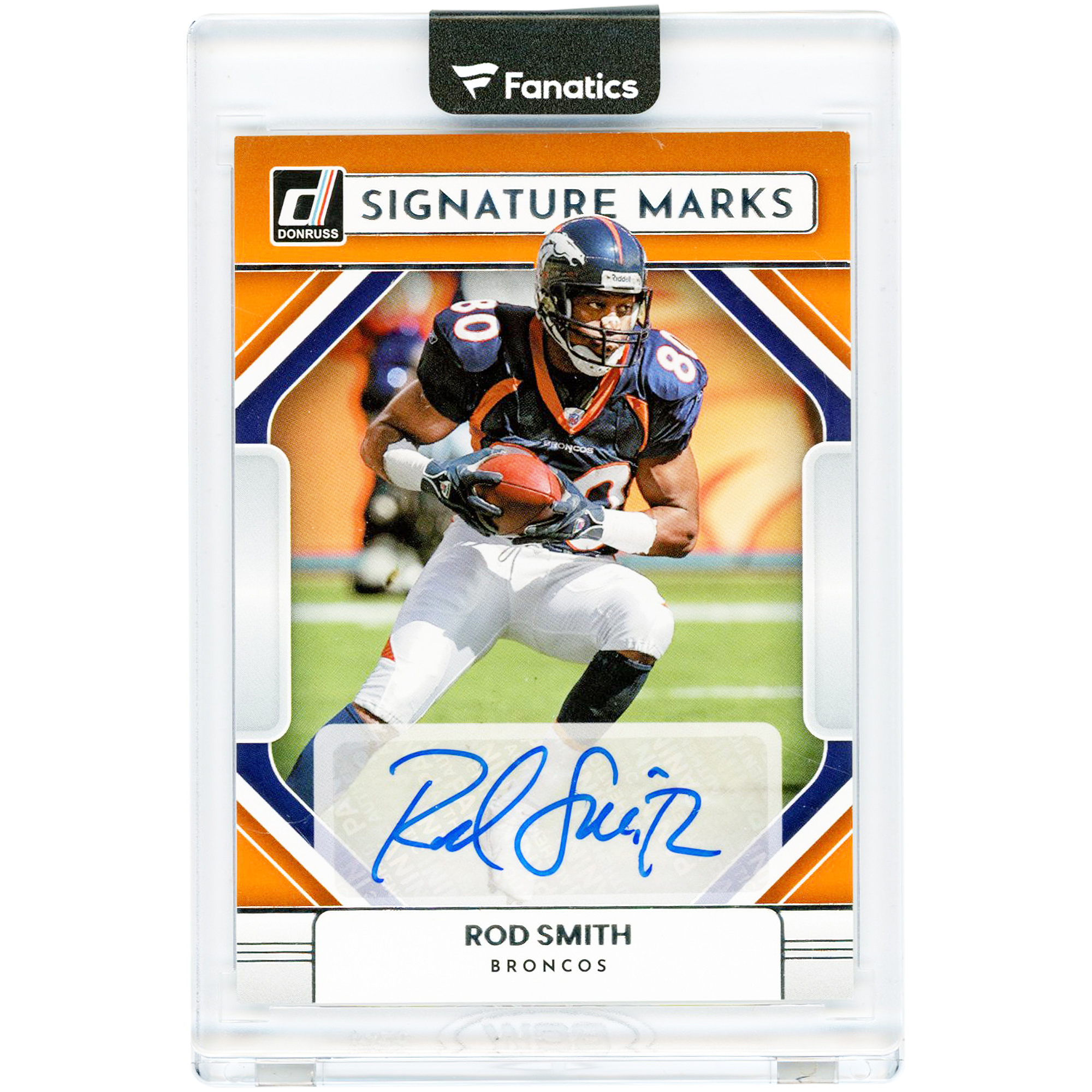 Rod Smith Denver Broncos Autographed 2022 Panini Donruss Signature Marks #SM-RS Card. rookie card picture