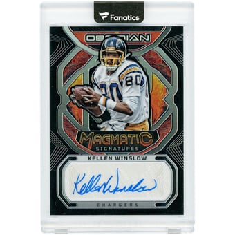 Kellen Winslow San Diego Chargers Autographed 2023 Panini Obsidian Magmatic Signatures #MAG-KWI #162/199 Card
