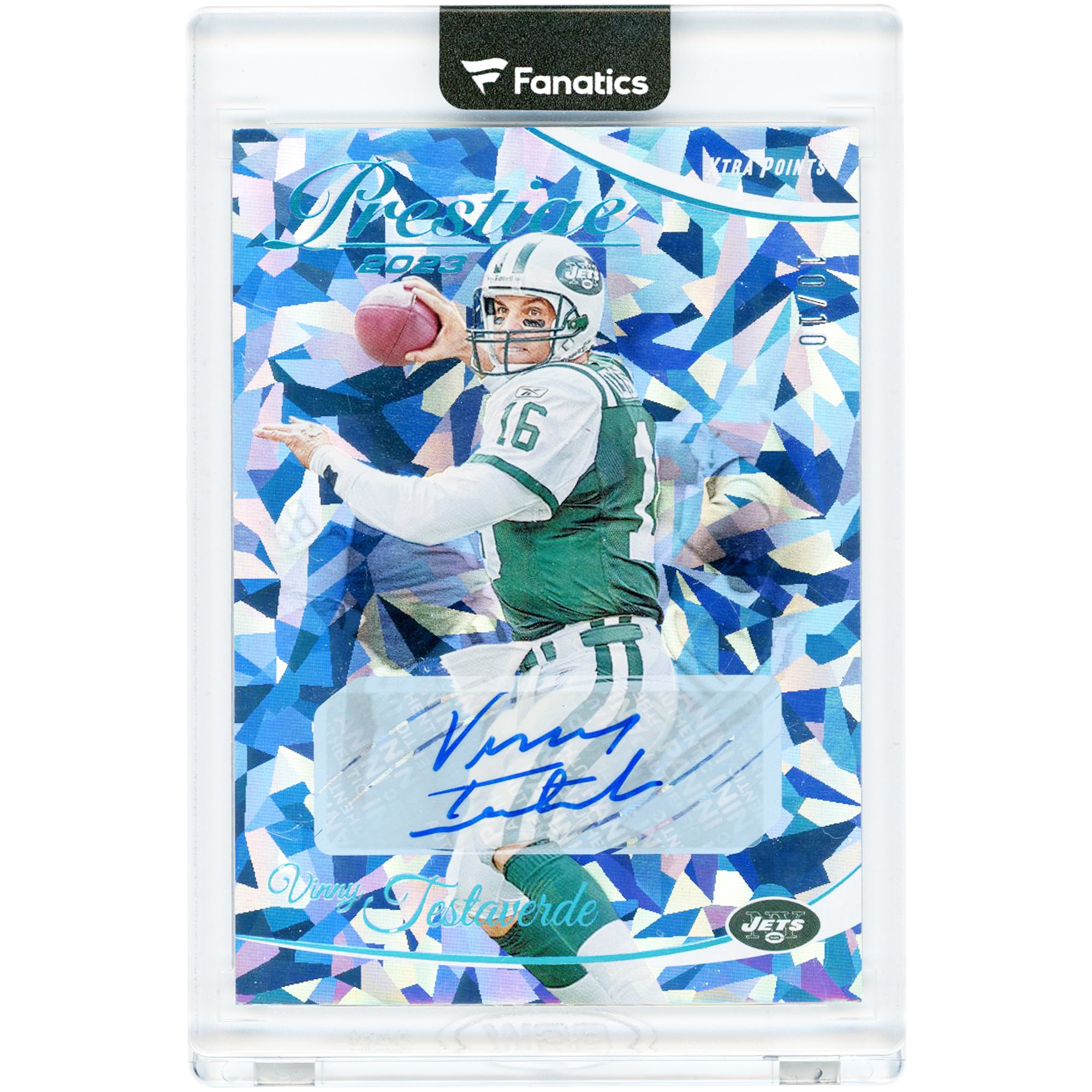 Vinny Testaverde New York Jets Autographed 2023 Panini Prestige Base Xtra Points Signatures Premium Platinum #233 #10/10 Card