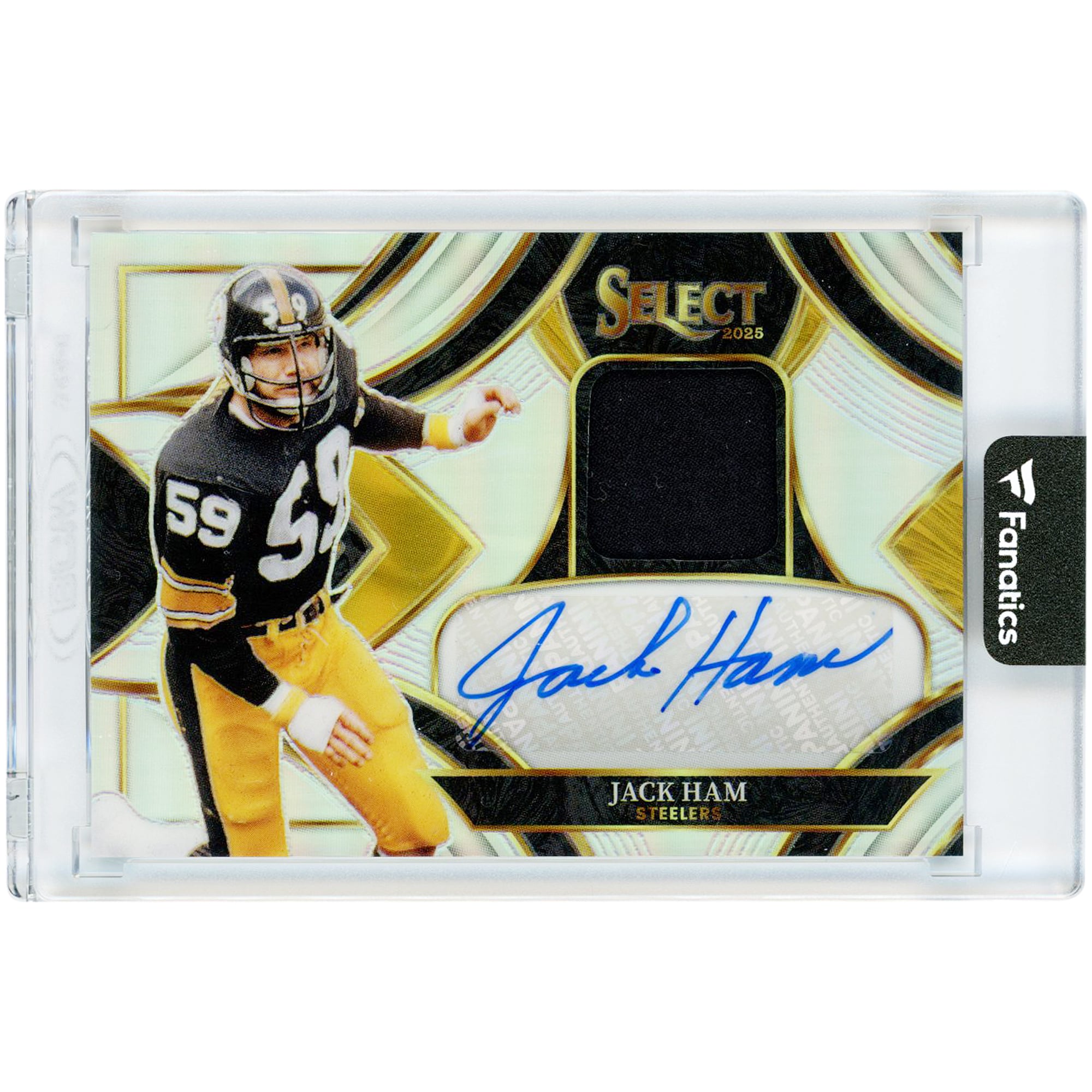 Jack Ham Pittsburgh Steelers Autographed 2025 Panini Select Signature Memorabilia Jersey Relic #SME-JHM #194/249 Card. rookie card picture