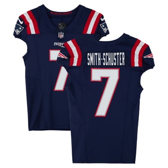 Juju Smith-Schuster New England Patriots Player-Issued #7 Navy Nike Jersey from the 2023 NFL Season