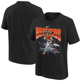 Youth Nike Bo Nix Black Denver Broncos Oversized Player T-Shirt