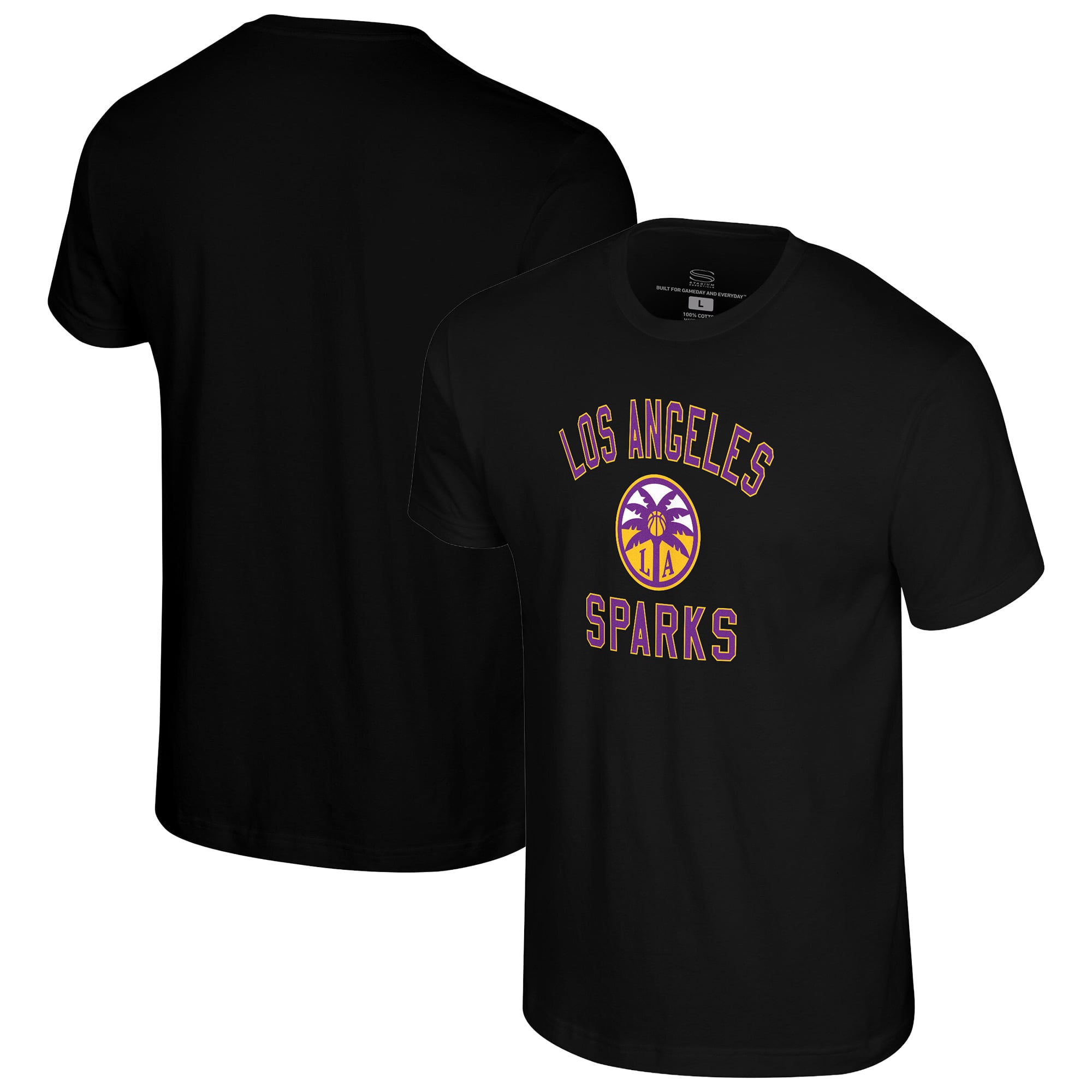 Unisex Stadium Essentials Black Los Angeles Sparks Athletic Soul T-Shirt