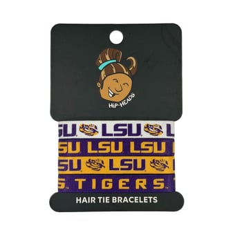 Hip Heads  LSU Tigers Four-Pack of Hair Tie Bracelets