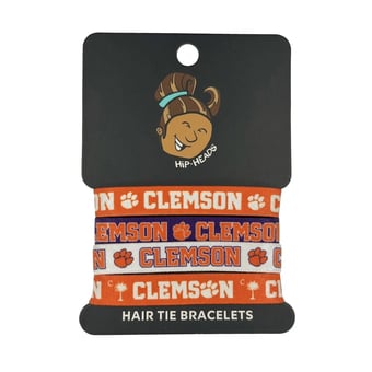 Hip Heads  Clemson Tigers Four-Pack of Hair Tie Bracelets