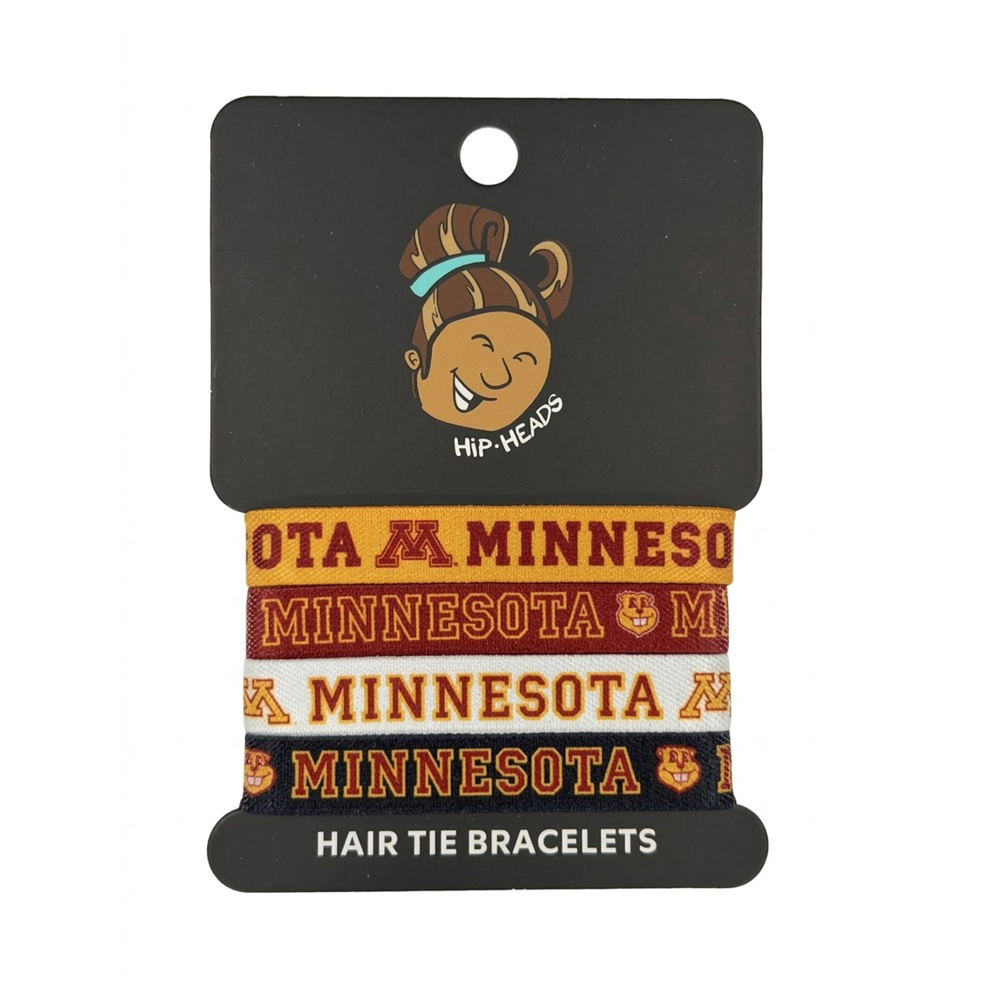 Hip Heads  Minnesota Golden Gophers Four-Pack of Hair Tie Bracelets