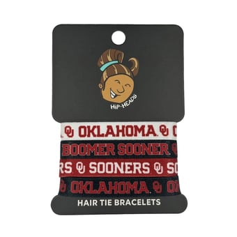 Hip Heads  Oklahoma Sooners Four-Pack of Hair Tie Bracelets