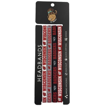 Hip Heads  Wisconsin Badgers Four-Pack of Thin Headbands