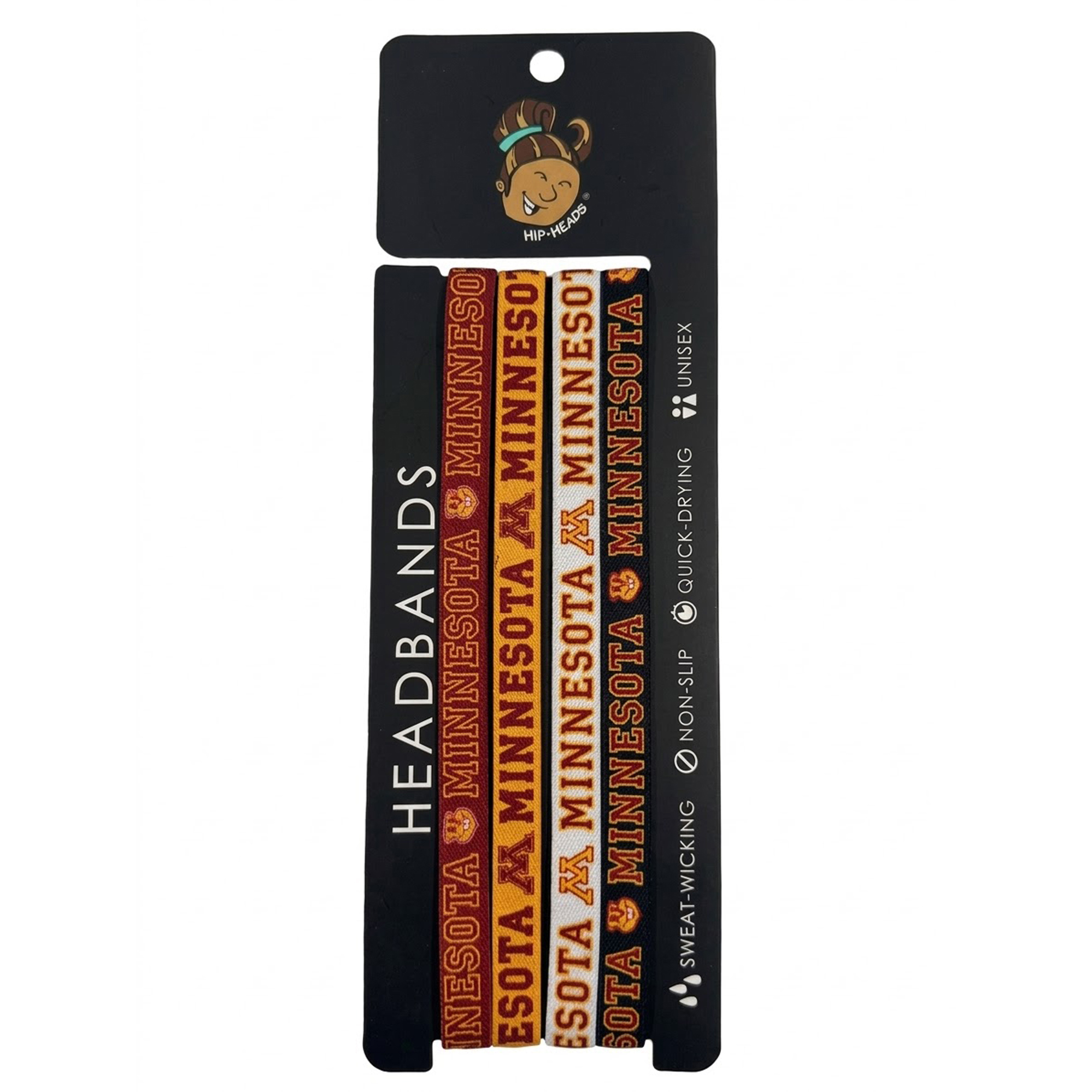 Hip Heads  Minnesota Golden Gophers Four-Pack of Thin Headbands