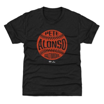 Youth 500 Level Pete Alonso Black Vintage Baseball T-Shirt