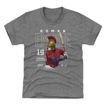 Youth 500 Level Roman Anthony Gray Roman Helmet T-Shirt
