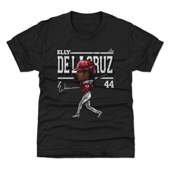 Youth 500 Level Elly De La Cruz Black Cartoon T-Shirt