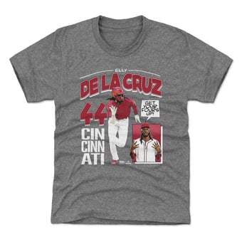 Youth 500 Level Elly De La Cruz Gray Comic Book T-Shirt