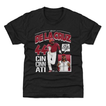 Youth 500 Level Elly De La Cruz Black Comic Book T-Shirt