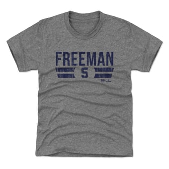 Youth 500 Level Freddie Freeman Gray Font T-Shirt