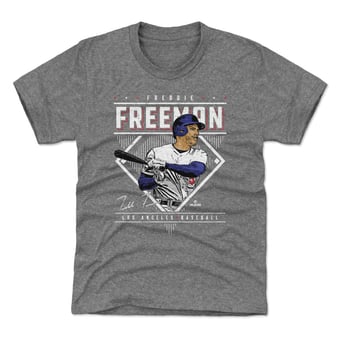 Youth 500 Level Freddie Freeman Gray Vintage T-Shirt