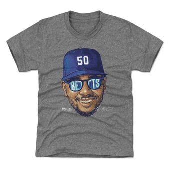 Youth 500 Level Mookie Betts Gray Sunglasses T-Shirt