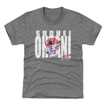 Youth 500 Level Shohei Ohtani Gray Bold Name T-Shirt
