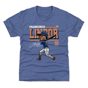 Youth 500 Level Francisco Lindor Royal Cartoon T-Shirt