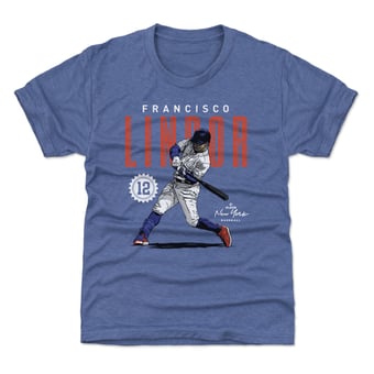 Youth 500 Level Francisco Lindor Royal Card T-Shirt