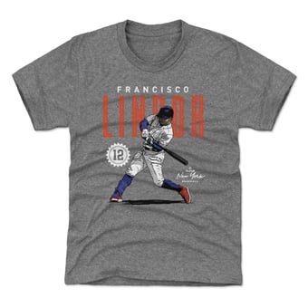 Youth 500 Level Francisco Lindor Gray Card T-Shirt